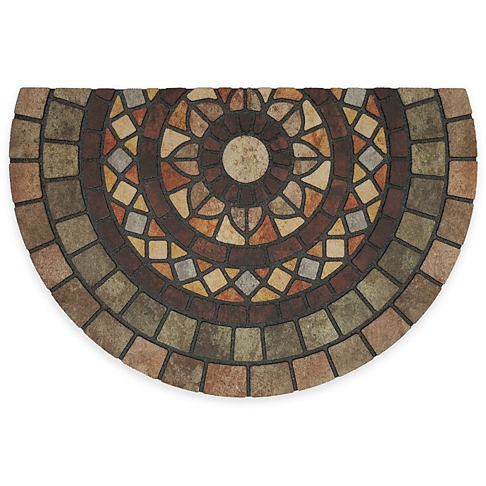 slide 1 of 1, Mohawk Home MohawkHome Mosaic Mythos Recycled Rubber Slice Door Mat, 23 in x 35 in