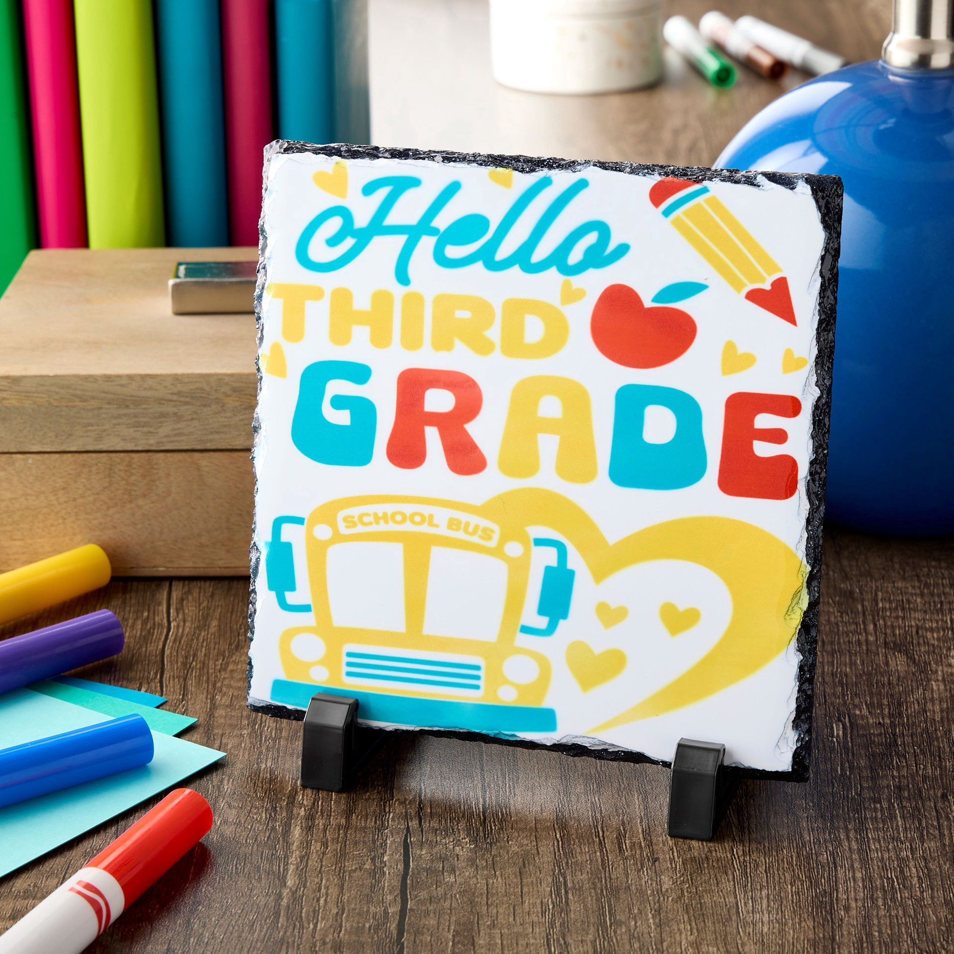 slide 4 of 5, 6" Square Slate Sublimation Blank By Make Market, 6 in x 6 in