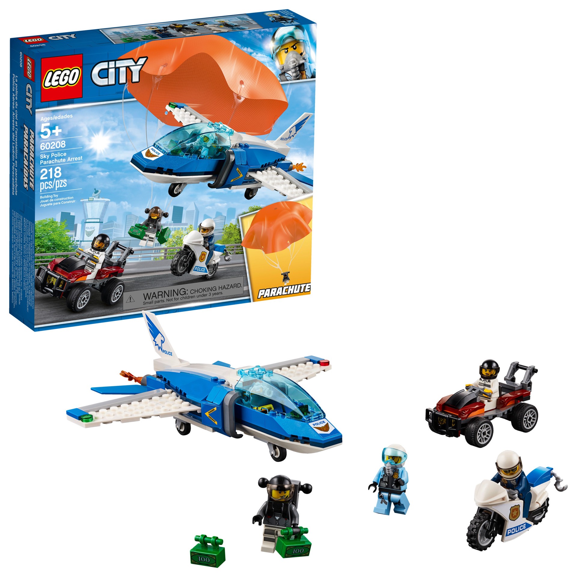 slide 1 of 1, LEGO City Sky Police Parachute Arrest, 218 ct