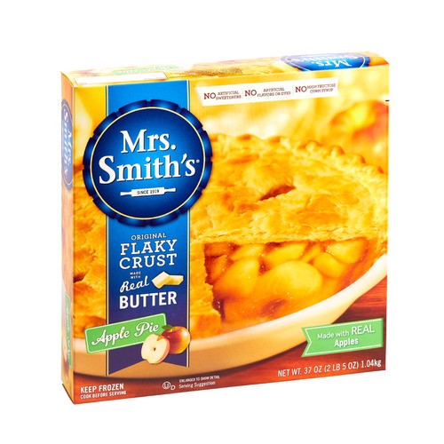 slide 1 of 1, Mrs. Smith's® frozen original flaky crust apple pie, 37 oz