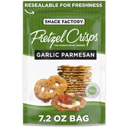 SNACK FACTORY Pretzel Crisps Deli Style Garlic Parmesan Pretzel Crackers
