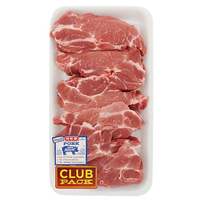 slide 1 of 1, H-E-B Bone-In Pork Butt Country Style Ribs - Club Pack, per lb