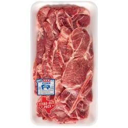 H-E-B Bone-in Pork Butt Steaks - Texas-Size Pack