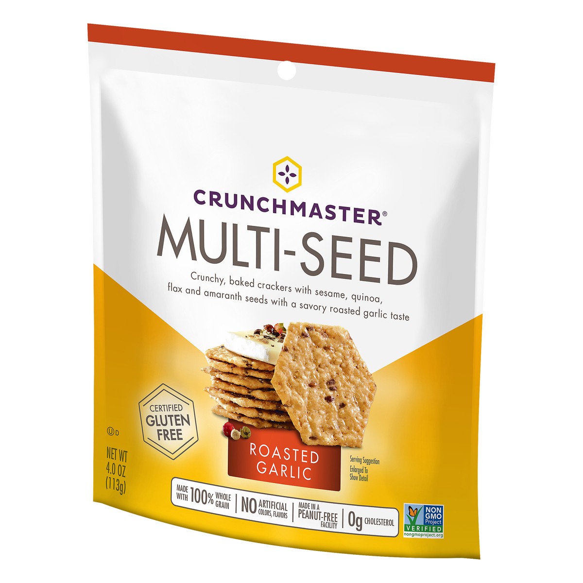 slide 3 of 5, Crunchmaster Multiseed Roasted Garl, 4 oz