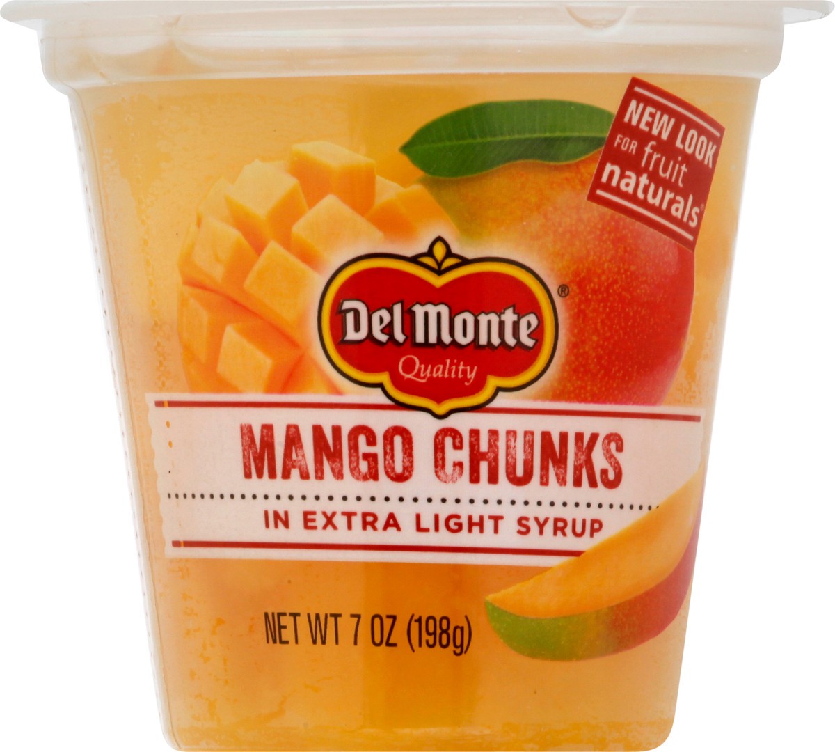 slide 1 of 12, Del Monte In Extra Light Syrup Mango Chunks 7 oz, 7 oz