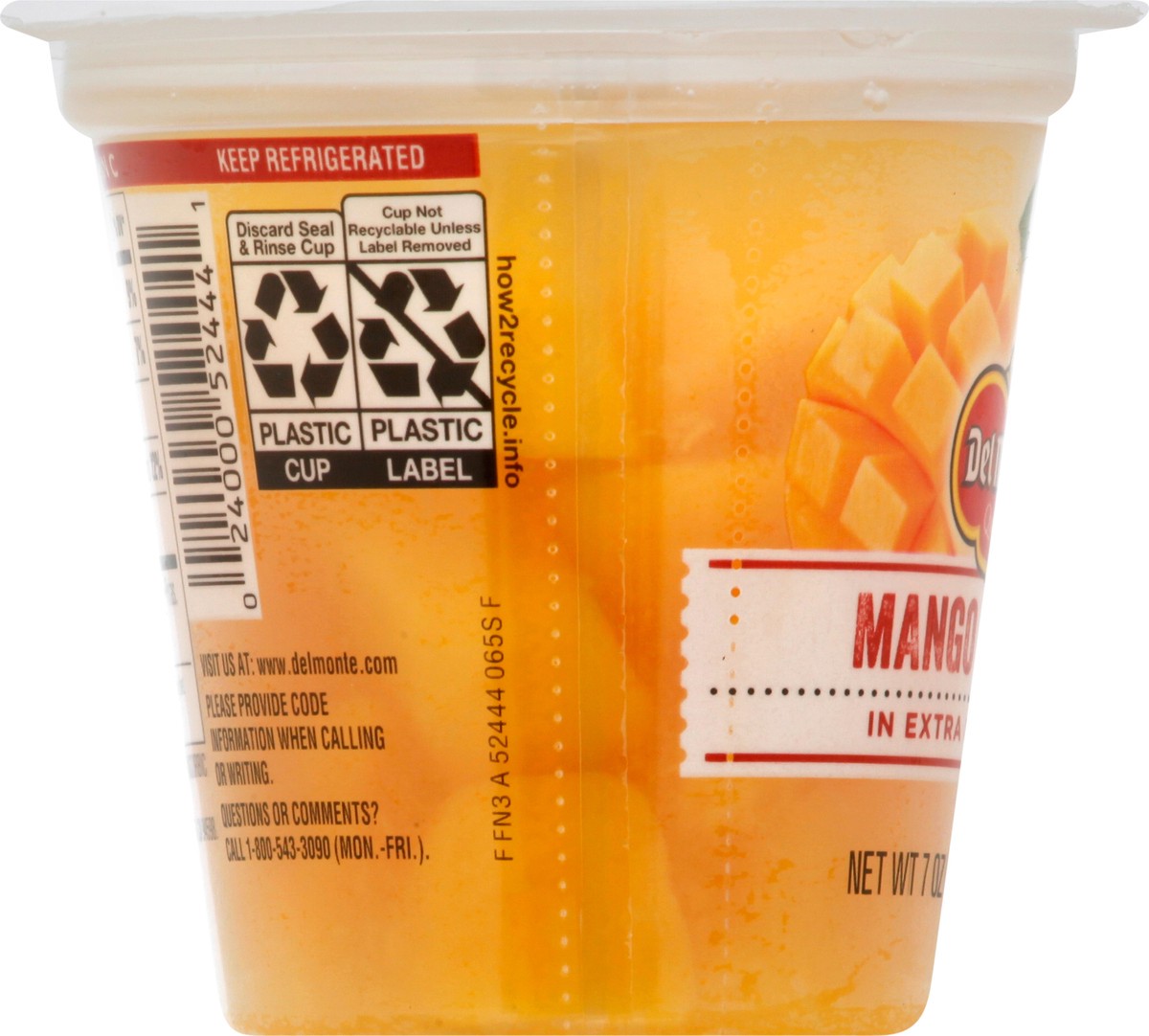 slide 4 of 12, Del Monte In Extra Light Syrup Mango Chunks 7 oz, 7 oz