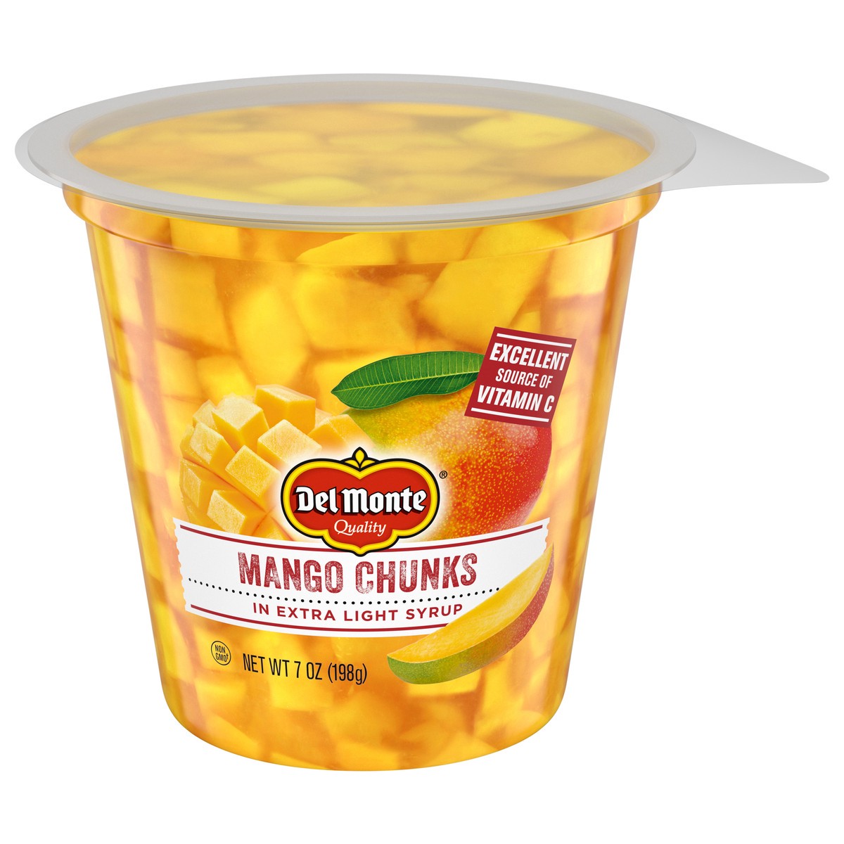 slide 1 of 12, Del Monte Mango Chunks in Extra Light Syrup, 7 oz Cup, 7 oz