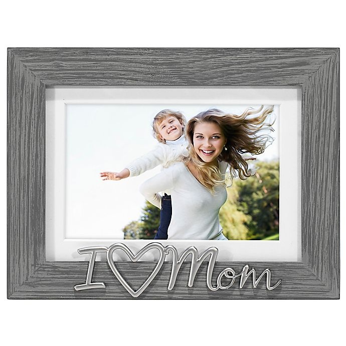 slide 1 of 1, Malden Love Mom Matted Photo Frame - Grey, 4 in x 6 in