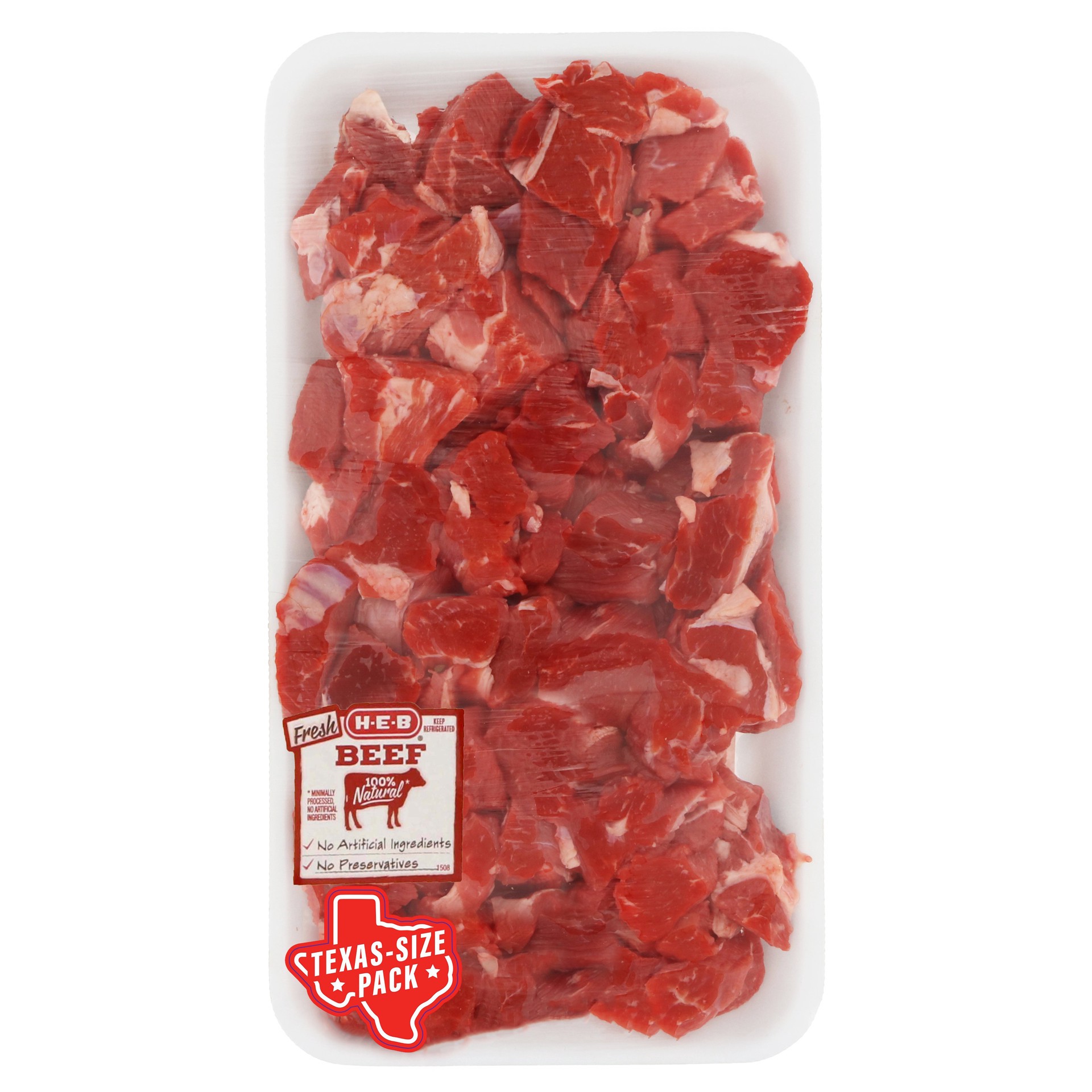 slide 1 of 1, H-E-B Boneless Beef Stew Meat - Texas-Size Pack, per lb