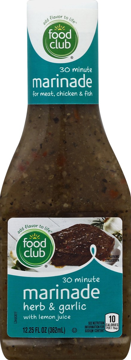 slide 5 of 6, Food Club Herb and Garlic Marinade, 12.25 oz