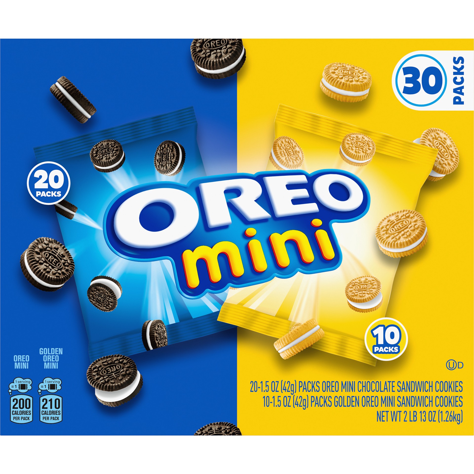 slide 5 of 5, Nabisco Mini Oreo Variety Classic/Golden, 45 oz
