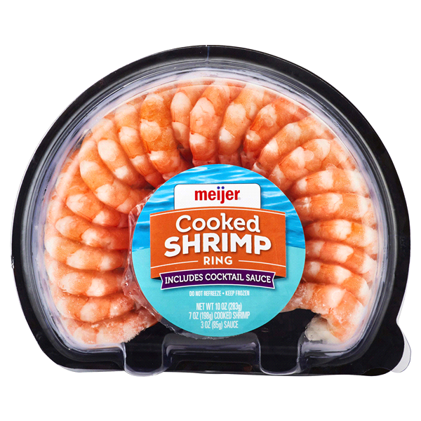 slide 1 of 2, Meijer Frozen Shrimp Ring, 10 oz