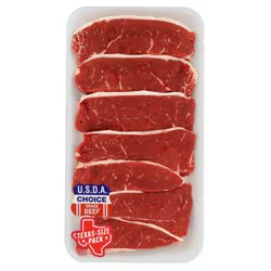 H-E-B Boneless Petite Sirloin Steaks - USDA Choice - Texas-Size Pack