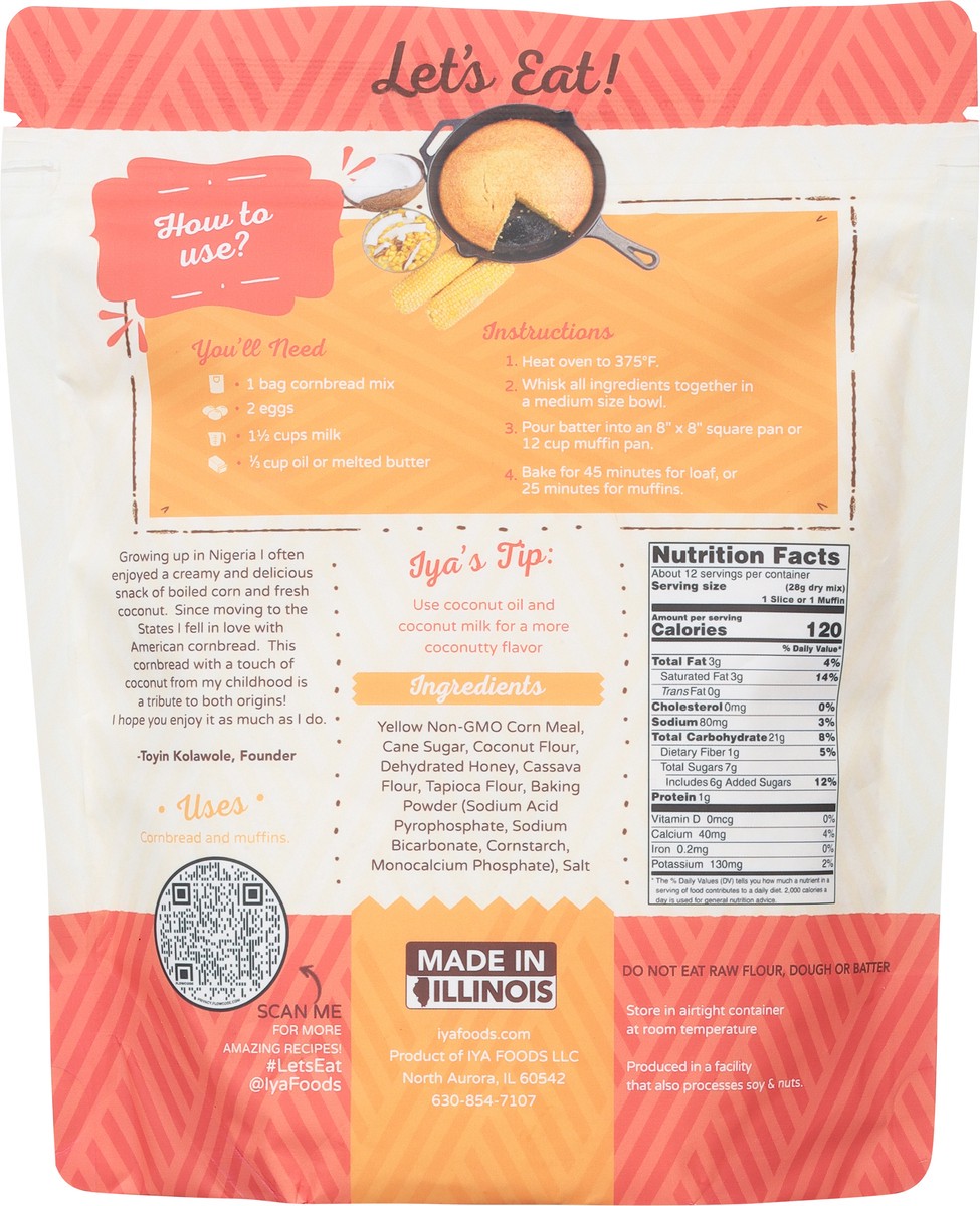 slide 9 of 9, Iya Foods Sweet Corn & Creamy Coconut Cornbread Mix 12 oz, 12 oz
