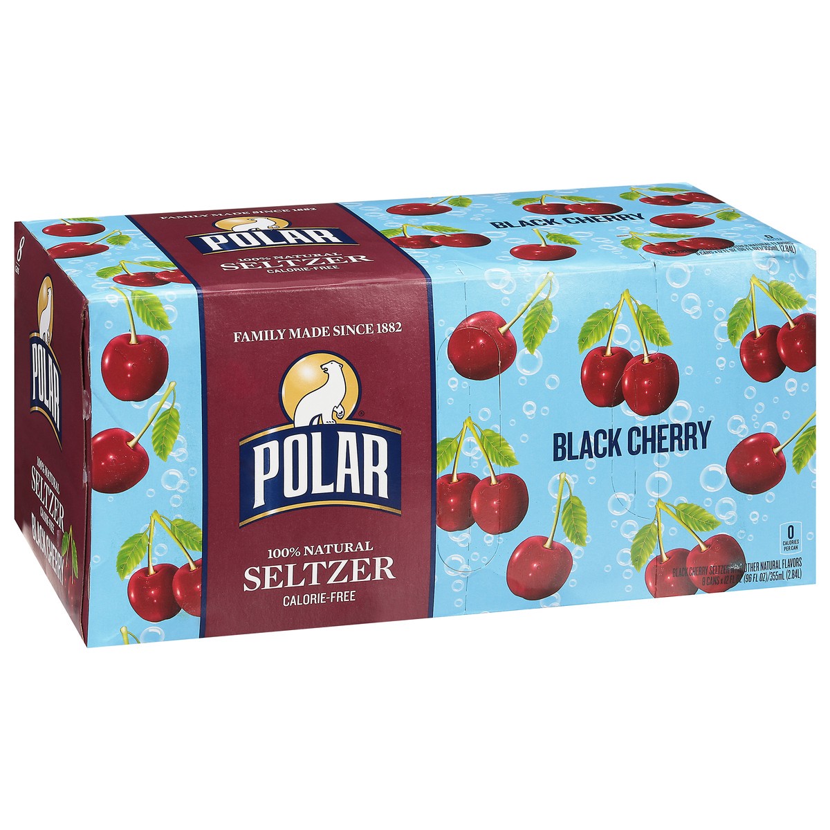 slide 2 of 9, Polar Calorie-Free Black Cherry Seltzer 8 - 12 fl oz Cans, 8 ct