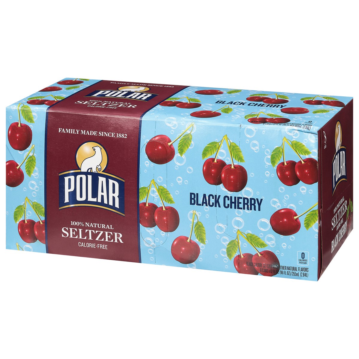 slide 8 of 9, Polar Calorie-Free Black Cherry Seltzer 8 - 12 fl oz Cans, 8 ct