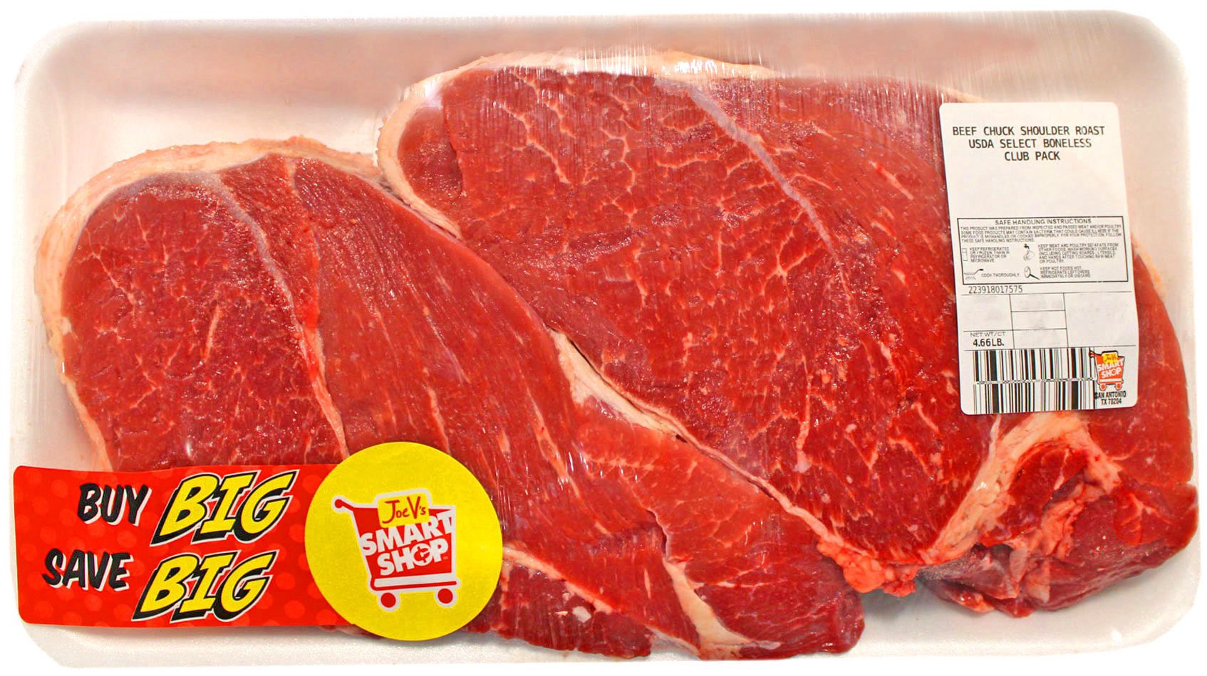 slide 1 of 1, Joe V's Beef Shoulder Roast Club Pack, per lb