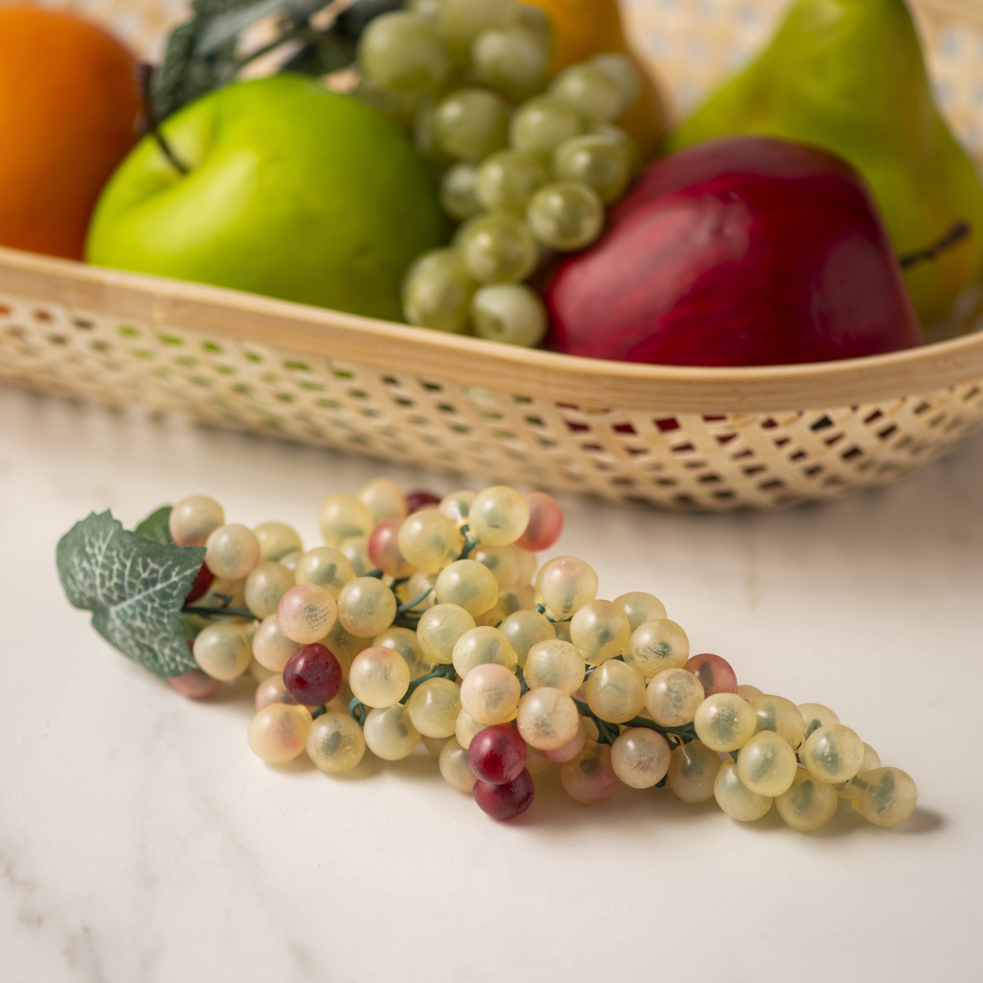 slide 2 of 4, Green & Purple Artificial Grapes By Ashland, 7.5 in