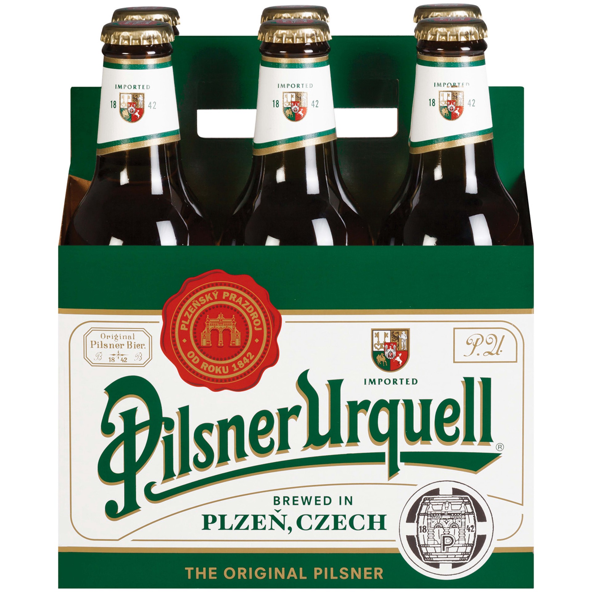 slide 3 of 5, PILSNER URQUELL Import Beer, 6 ct