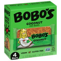Bobo's Coconut Oat Bars - 4 x 3 oz Bars