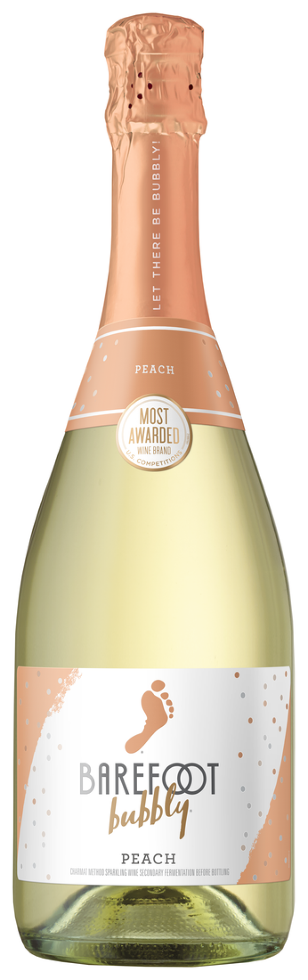slide 1 of 5, Barefoot Bubbly Peach, 750 ml