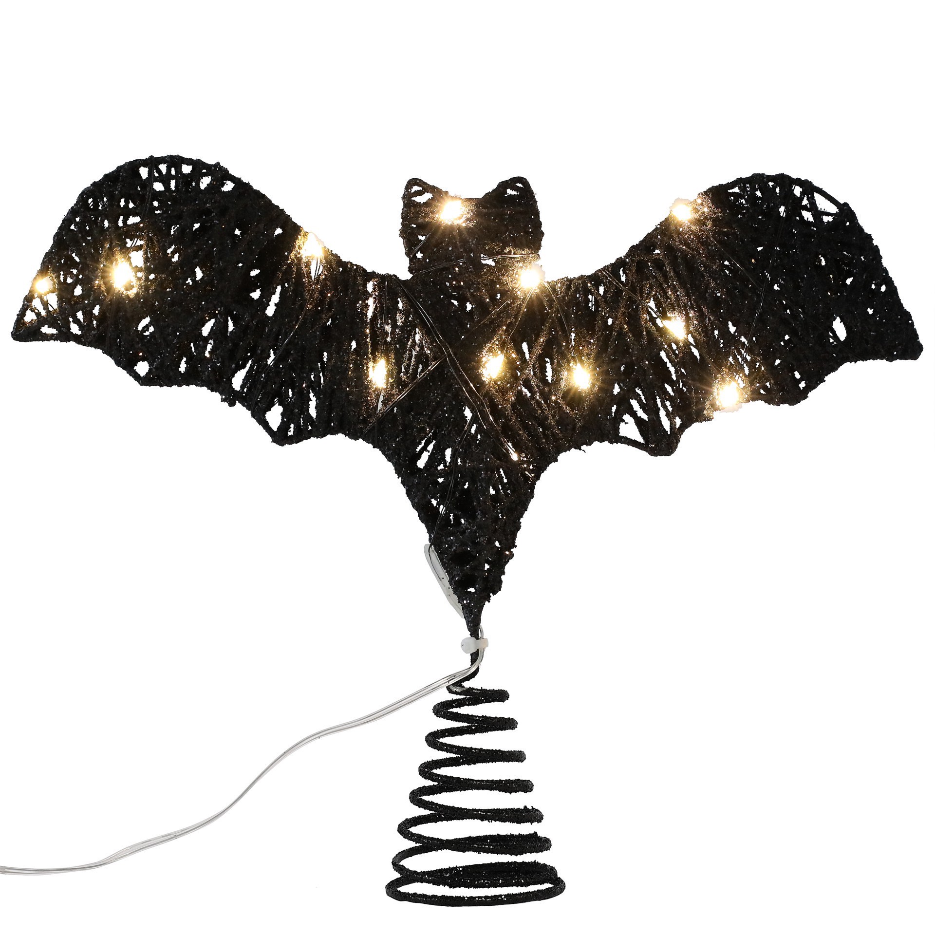 slide 3 of 3, 9" Black Bat Lighted Tree Topper By Ashland, 9 in