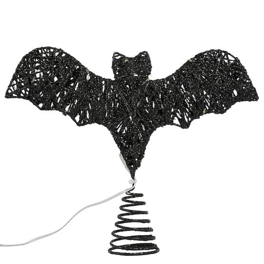 slide 1 of 3, 9" Black Bat Lighted Tree Topper By Ashland, 9 in