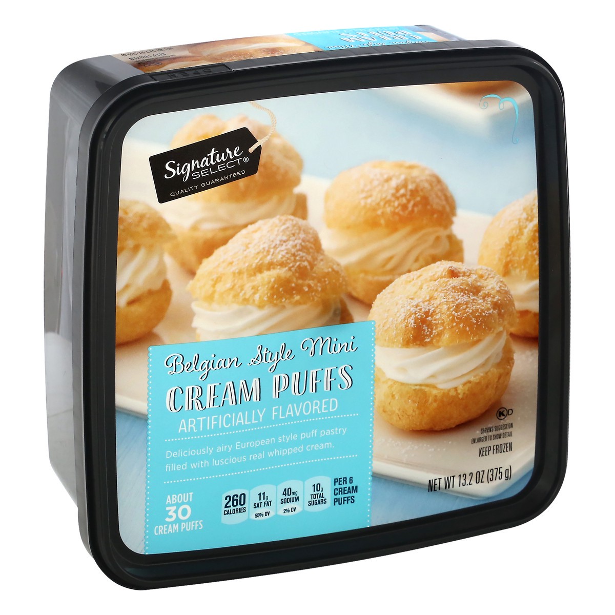 slide 3 of 13, Signature Select Belgian Style Mini Cream Puffs 13.2 oz, 13.2 oz