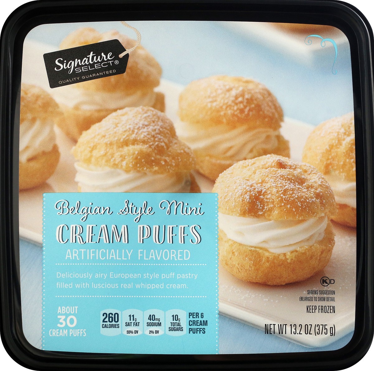 slide 4 of 13, Signature Select Belgian Style Mini Cream Puffs 13.2 oz, 13.2 oz