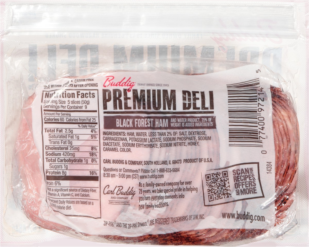 slide 3 of 10, Buddig Premium Deli Black Forest Ham 16 oz. Pack, 16 oz