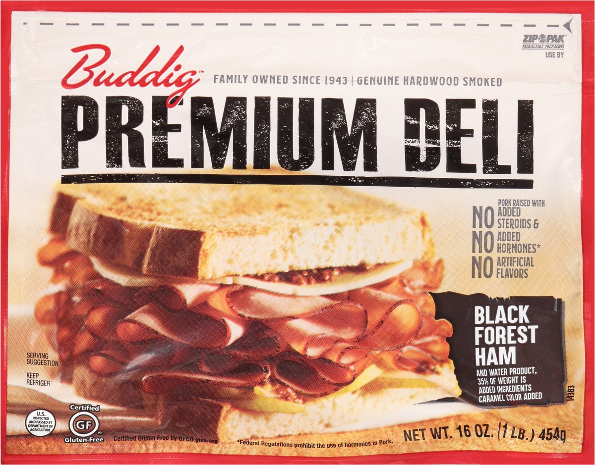 slide 4 of 10, Buddig Premium Deli Black Forest Ham 16 oz. Pack, 16 oz