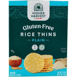 Higher Harvest by H-E-B Gluten Free Rice Thins - Plain
