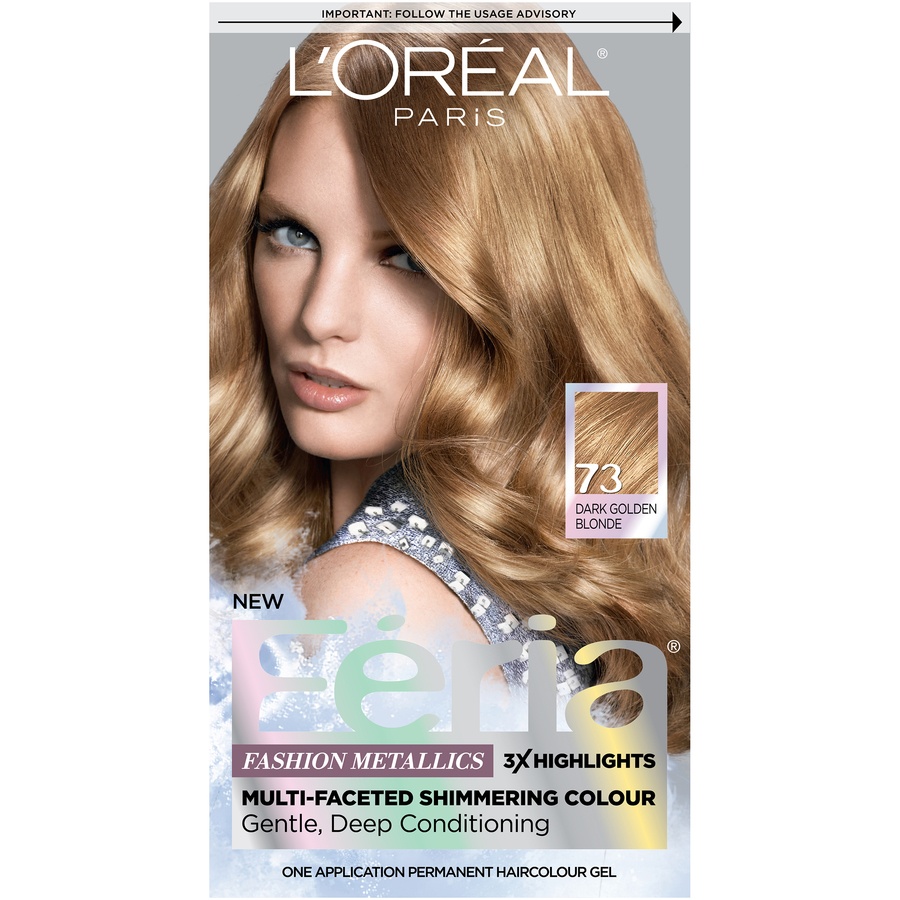 slide 2 of 8, L'Oréal Paris Feria Multi-Faceted Shimmering Color 73 Dark Golden Blonde, 1 ct