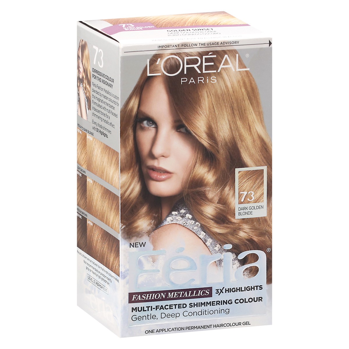 slide 4 of 13, L'Oréal Fería Dark Golden Blonde 73 Permanent Haircolour Gel 1 ea, 1 ct