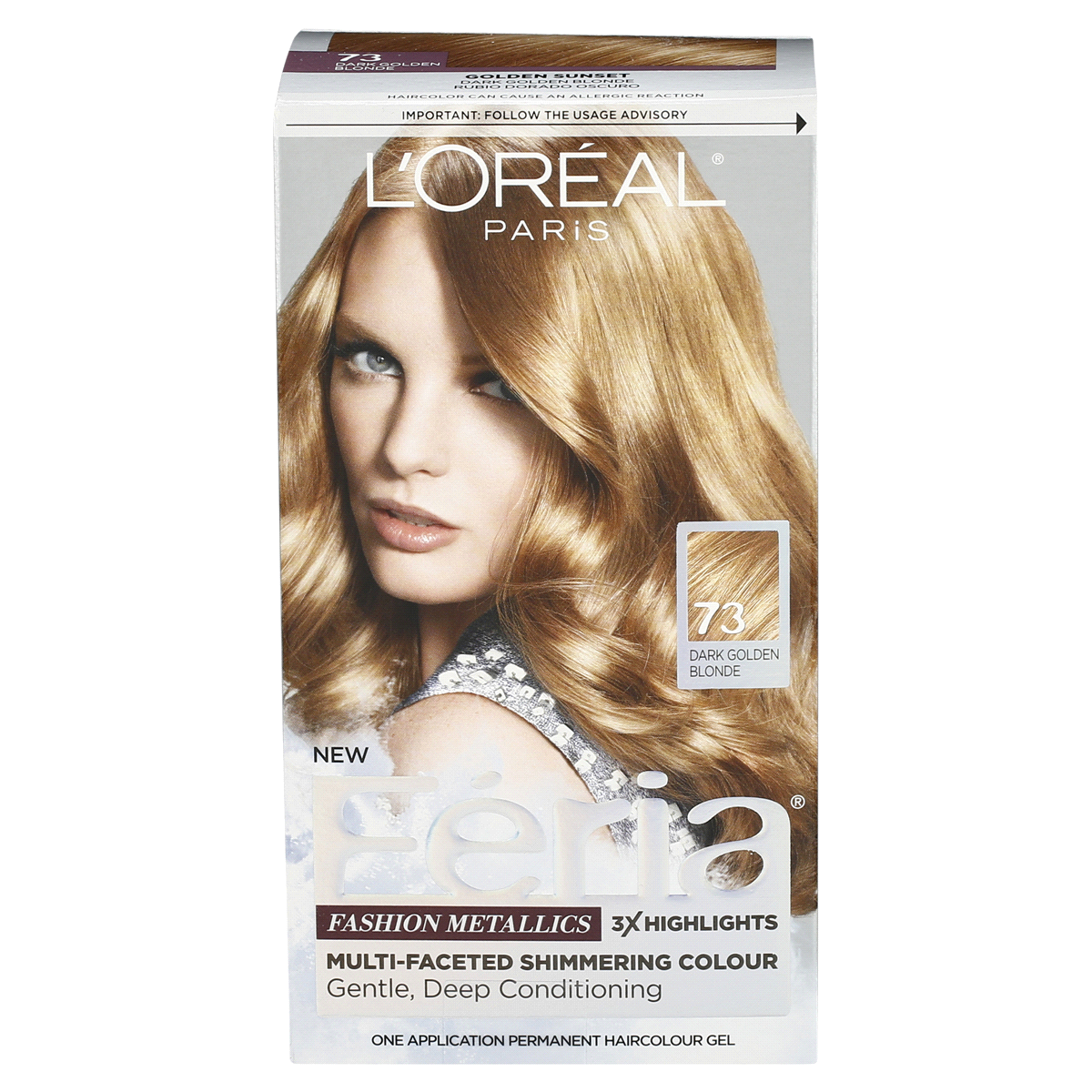 slide 1 of 8, L'Oréal Paris Feria Multi-Faceted Shimmering Color 73 Dark Golden Blonde, 1 ct
