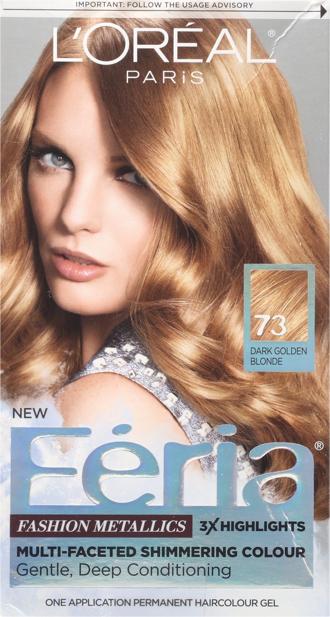 slide 7 of 13, L'Oréal Fería Dark Golden Blonde 73 Permanent Haircolour Gel 1 ea, 1 ct