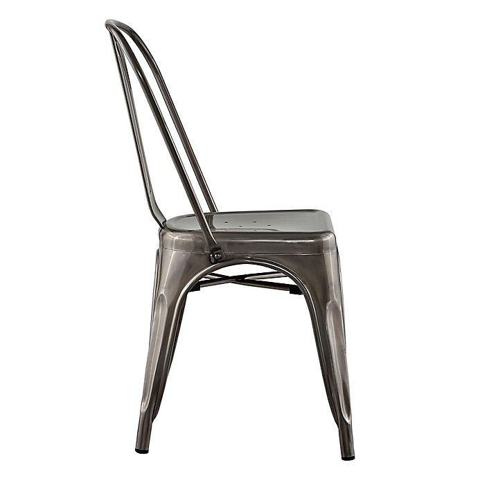 slide 2 of 4, Modway Promenade Steel Dining Side Chair - Gunmetal, 1 ct