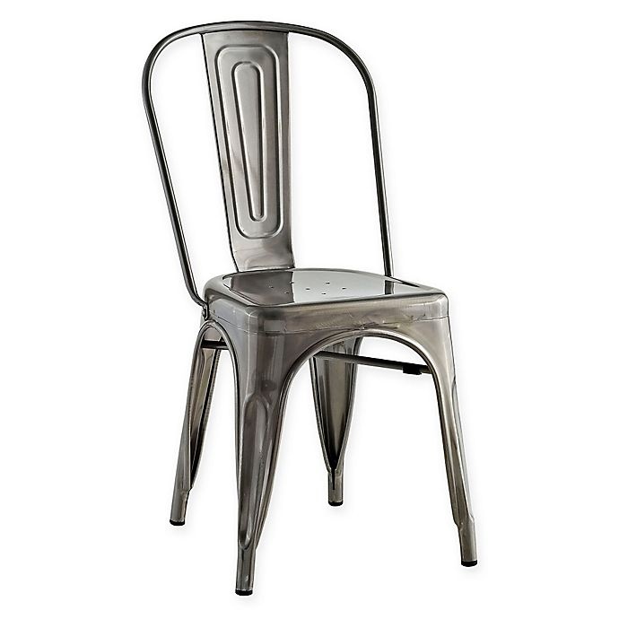 slide 1 of 4, Modway Promenade Steel Dining Side Chair - Gunmetal, 1 ct