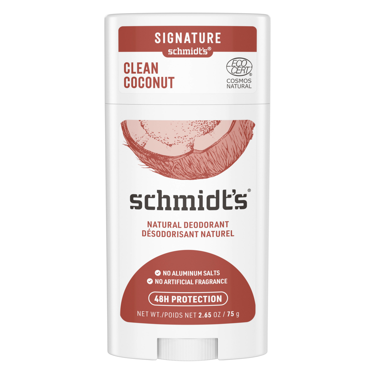 slide 2 of 2, Schmidt's Aluminum-Free Vegan Deodorant Clean Coconut, 2.65 oz, 2.65 oz
