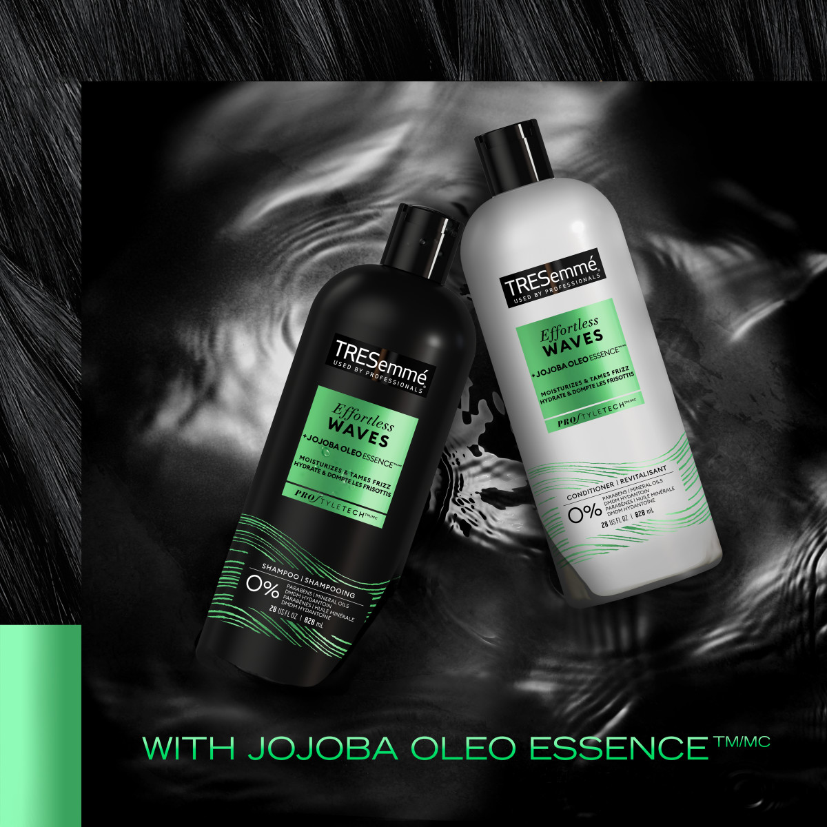 slide 9 of 21, TRESemmé Pro Style Tech Effortless Waves Jojoba Oleo Essence Shampoo 28 fl oz, 28 fl oz