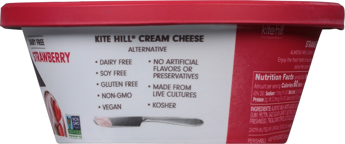 slide 8 of 9, Kite Hill Dairy Free Strawberry Cream Cheese Alternative 8 oz, 8 oz