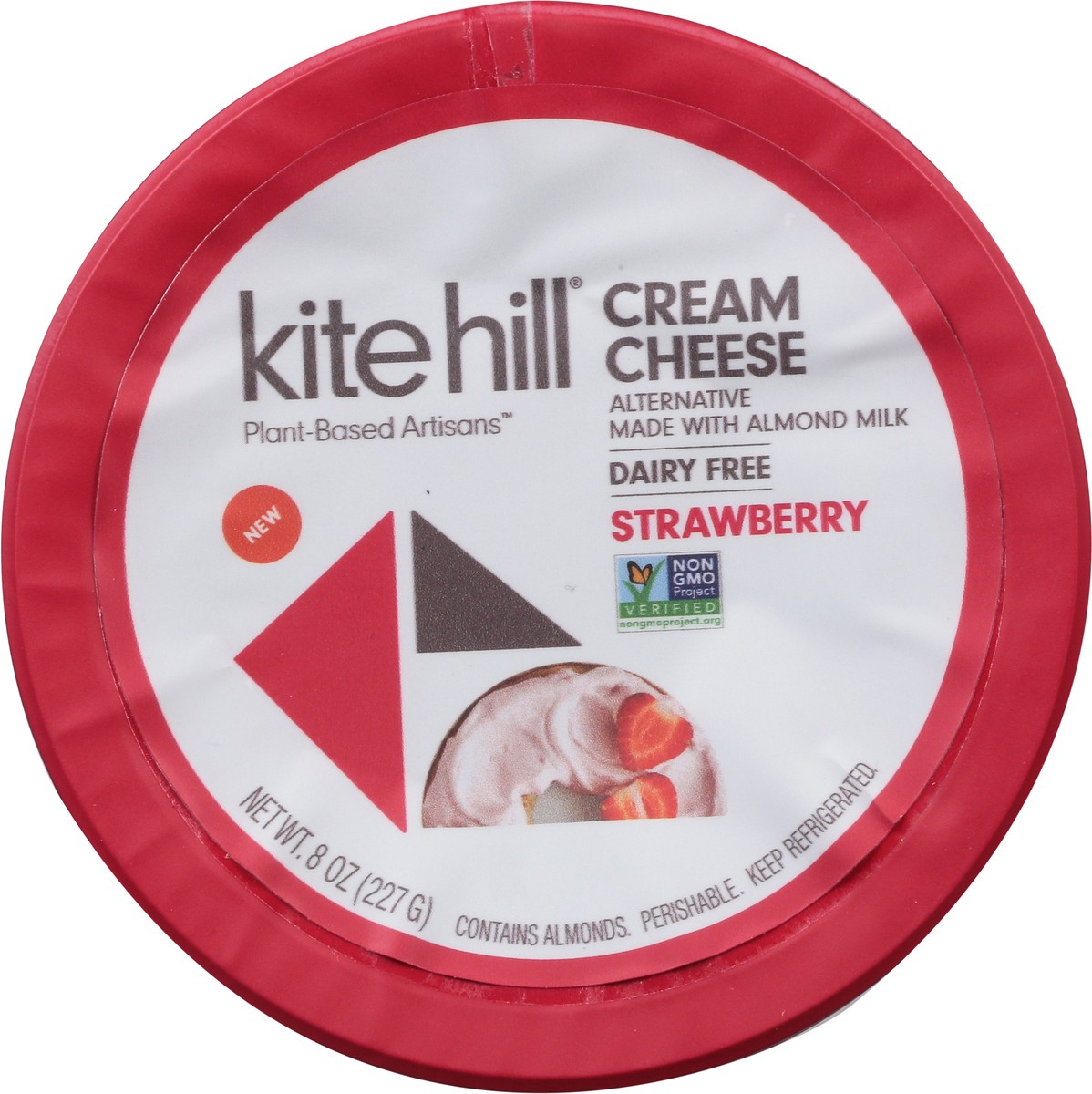 slide 9 of 9, Kite Hill Dairy Free Strawberry Cream Cheese Alternative 8 oz, 8 oz