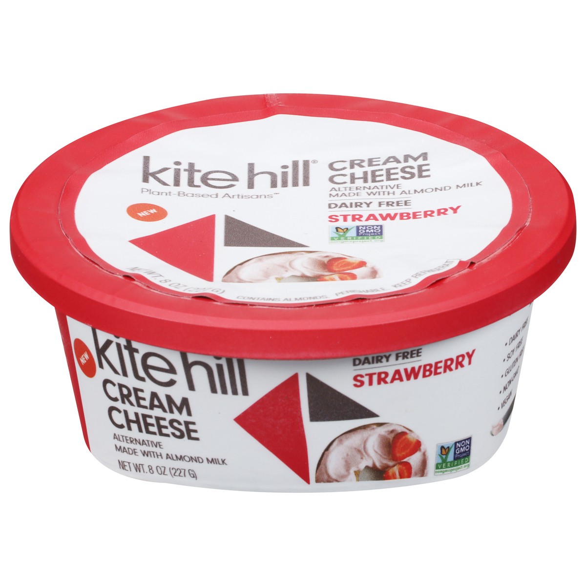 slide 1 of 9, Kite Hill Dairy Free Strawberry Cream Cheese Alternative 8 oz, 8 oz