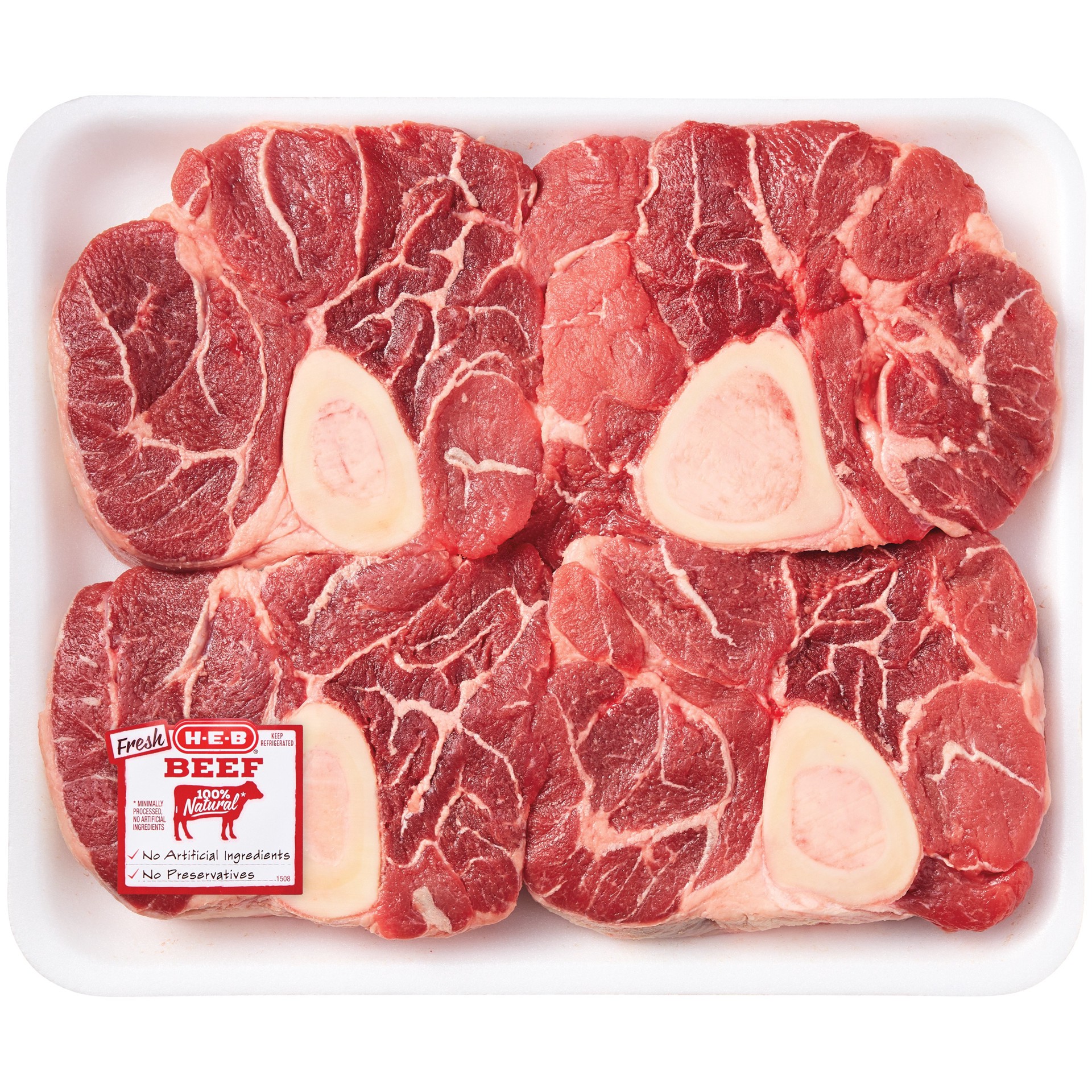 slide 1 of 1, H-E-B Bone-In Center Cut Beef Shank - Value Pack, per lb