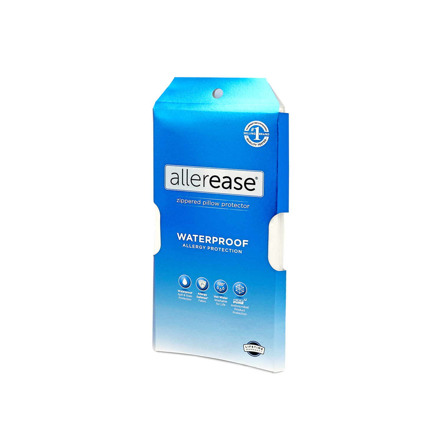 slide 1 of 4, AllerEase Waterproof Allergy Protection Zippered Pillow Protector, 1 ct