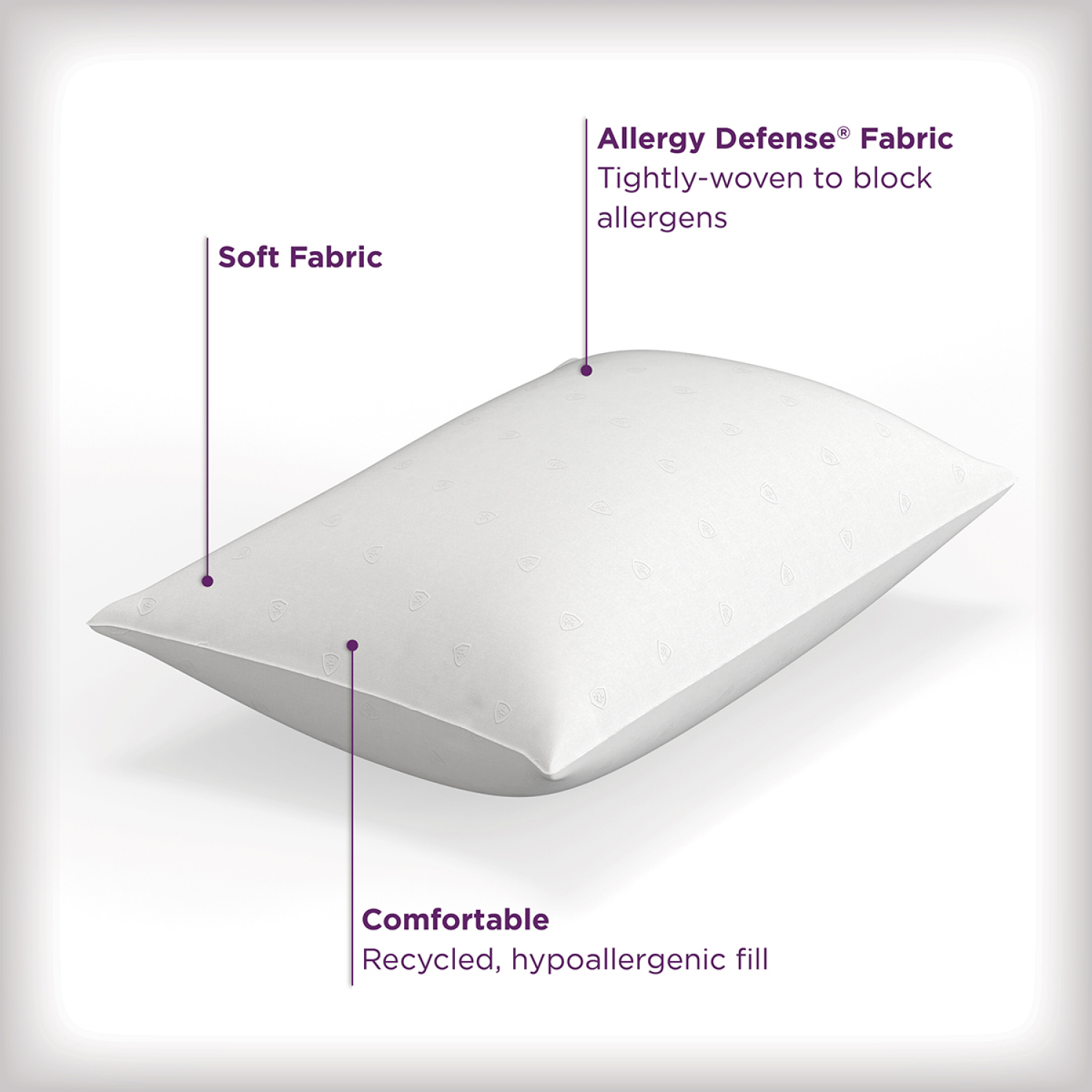 slide 2 of 5, AllerEase Total Allergy Defense Pillow, King, King Size