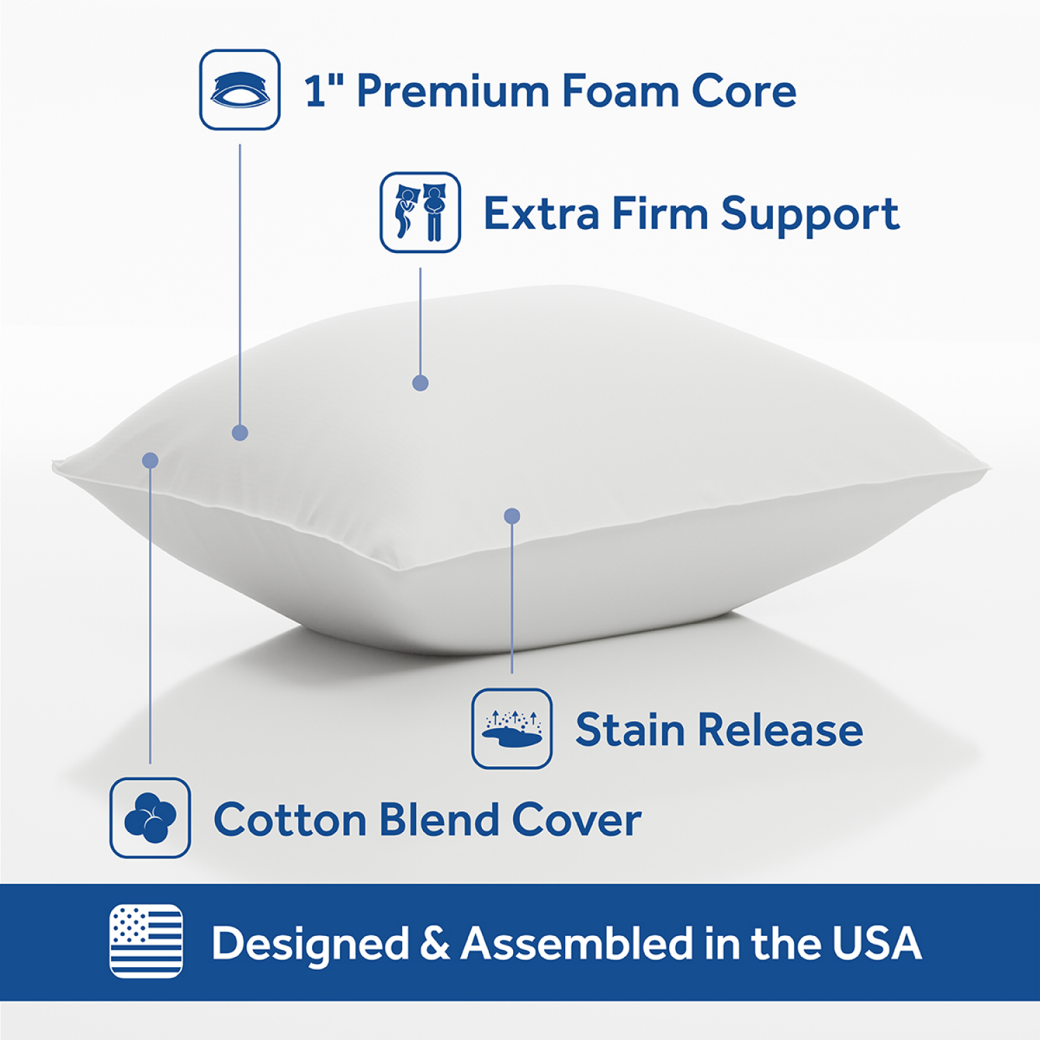 slide 4 of 8, Sealy Lasting Support Bed Pillow Standard/Queen, standard