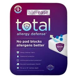 AllerEase Total Allergy Defense Mattress Pad, Queen