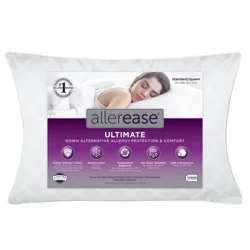 AllerEase Ultimate Protection and Comfort Down Alternative Pillow, Standard/Queen