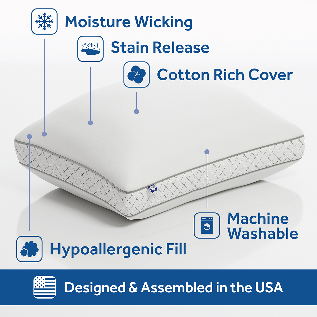 slide 28 of 29, Sealy Firm/Extra Firm Support Pillow, Jumbo, 1 ct